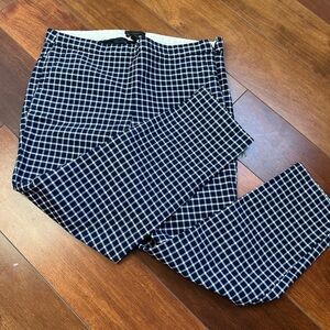 J. Crew Women’s Martie Pants Size 10 Navy Blue & White